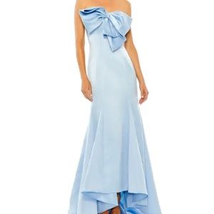 Mac Duggal Strapless Satin Mermaid Gown